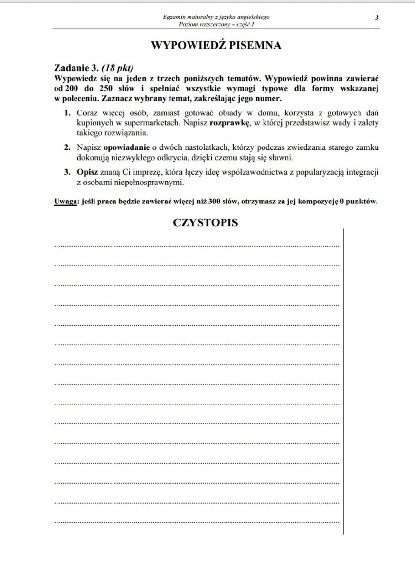 Matura 2014 angielski rozszerzony cz. 1 i 2. [ARKUSZ PDF, odpowiedzi, transkrypcja]