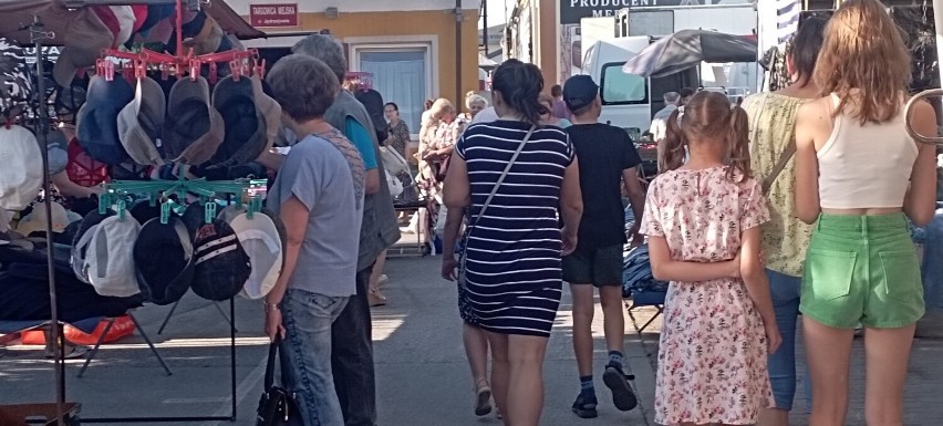 Na targu w Jędrzejowie dużo ludzi. W czwartek 4 sierpnia hitem były śliwki. Zobacz zdjęcia