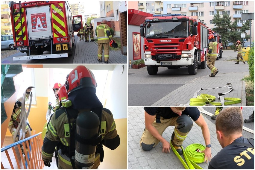 Ćwiczenia Strażacy z Państwowej Straży Pożarnej we...