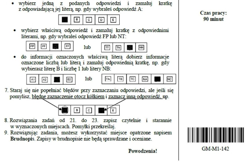 Testy gimnazjalne 2014 z CKE - CZĘŚĆ MATEMATYCZNO -...