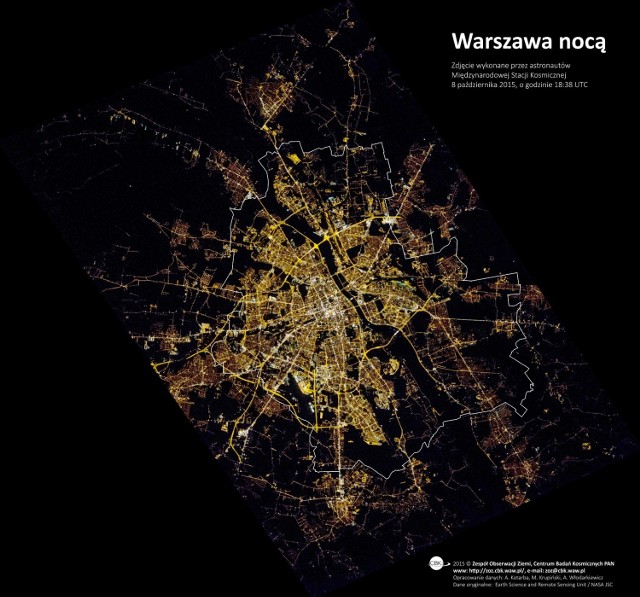 Warszawa z kosmosu. Zobacz zdjęcia zrobione z Międzynarodowej Stacji Kosmicznej