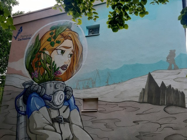 Mural na SP 54 w Szczecinie