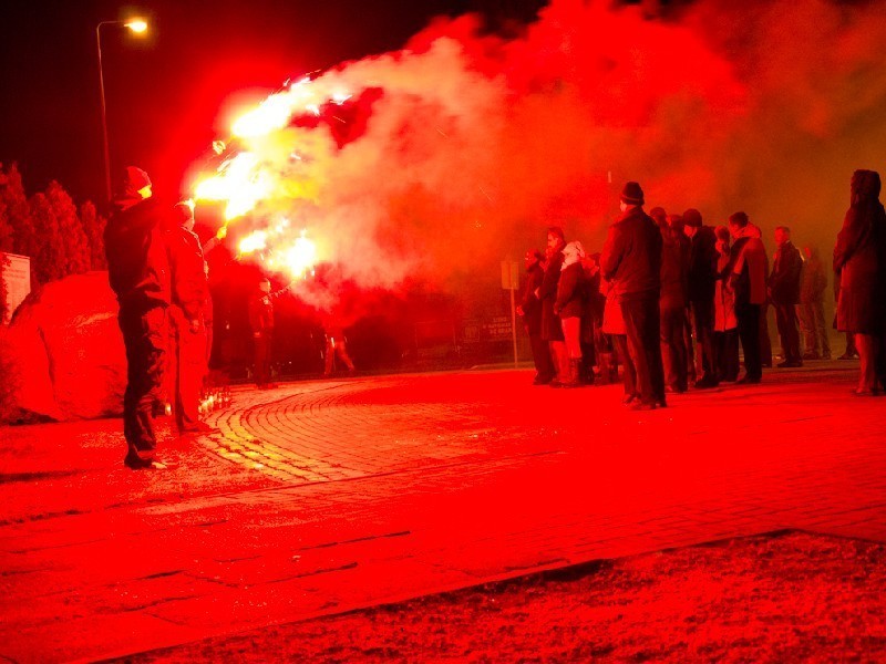 Lębork: Kibice uczcili rocznicę śmierci papieża Jana Pawła II