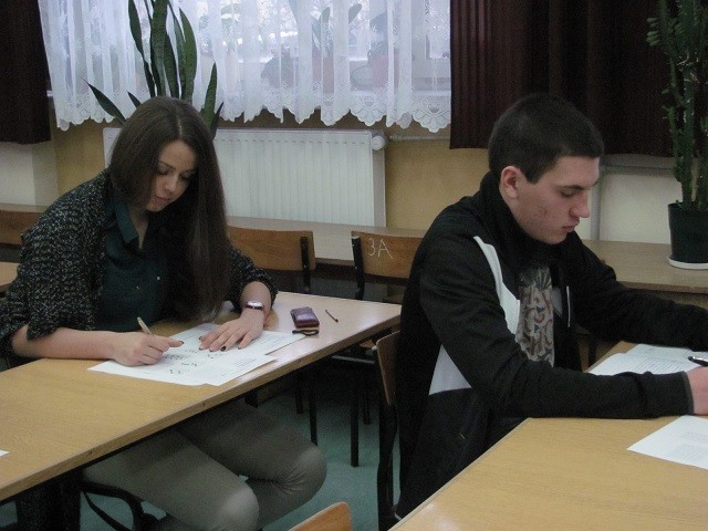 Próbna matura Operon z języka obcego w LO w Myszkowie.