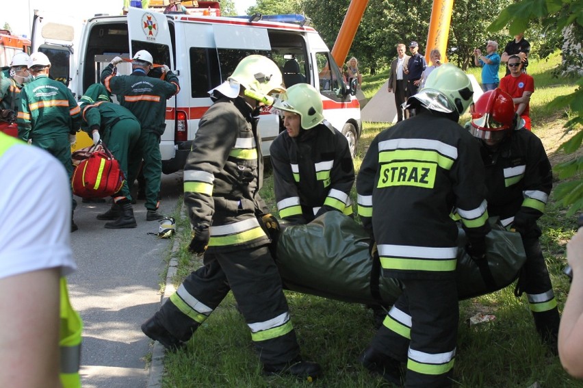 Ćwiczenia służb ratowniczych w Polkowicach
