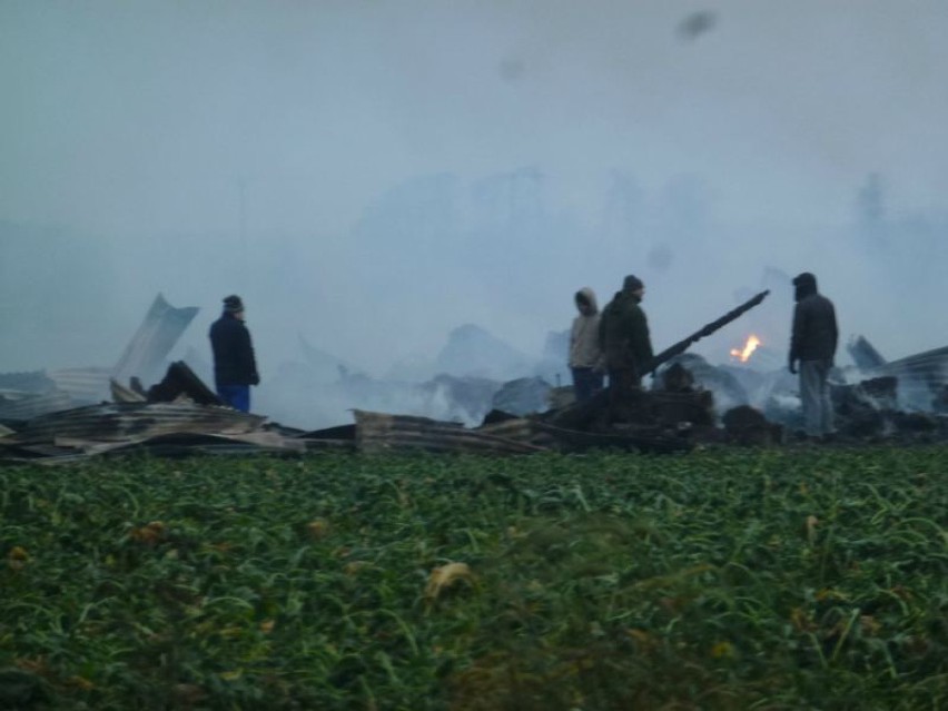 Pożar w Sulejewie Folwarku (1-2.12.2014) strawił stodołę...