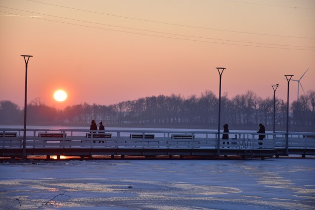 Tak wyglądały w niedzielę (17.01.2021) żnińskie akweny: Małe i Duże.