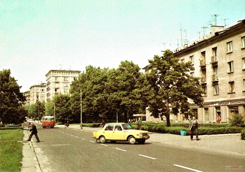 1982 rok, Radom, ulica Kościuszki 4. Widok w kierunku ulicy...
