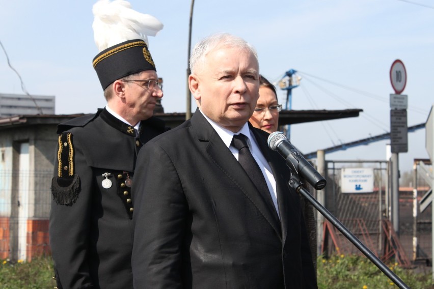 Jarosław Kaczyński w Jastrzębiu-Zdroju. Prezes PiS w kopalni Zofiówka ZDJĘCIA