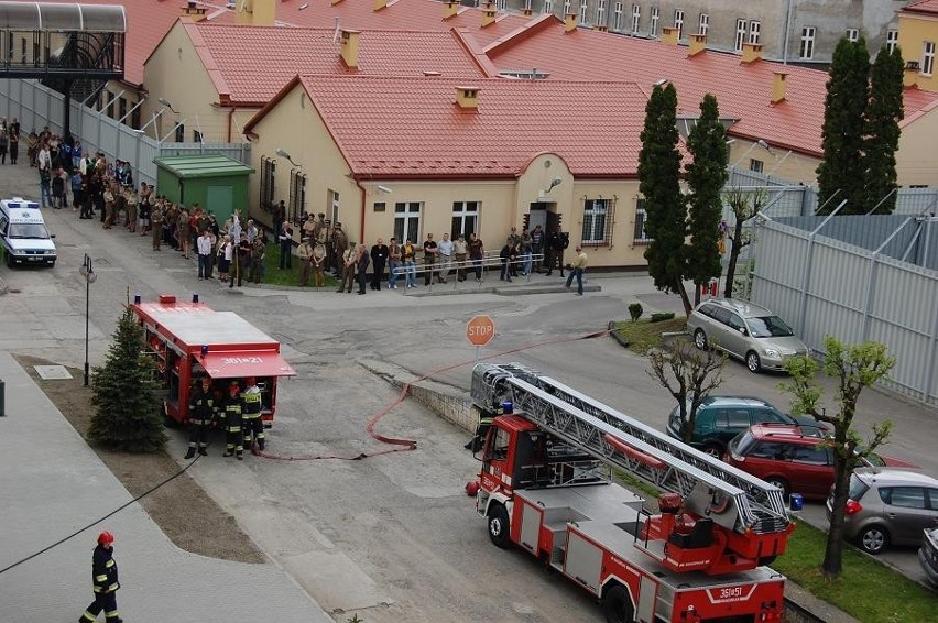 Ćwiczebny alarm pożarowy w Straży Granicznej w Przemyślu