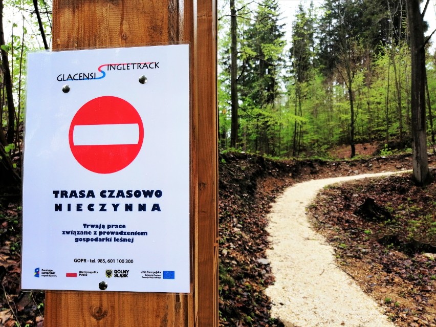 Ścieżki rowerowe singletrack w gminie Lądek-Zdrój zamknięte do odwołania 