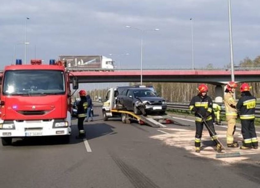 Wypadek na DTŚ w Zabrzu