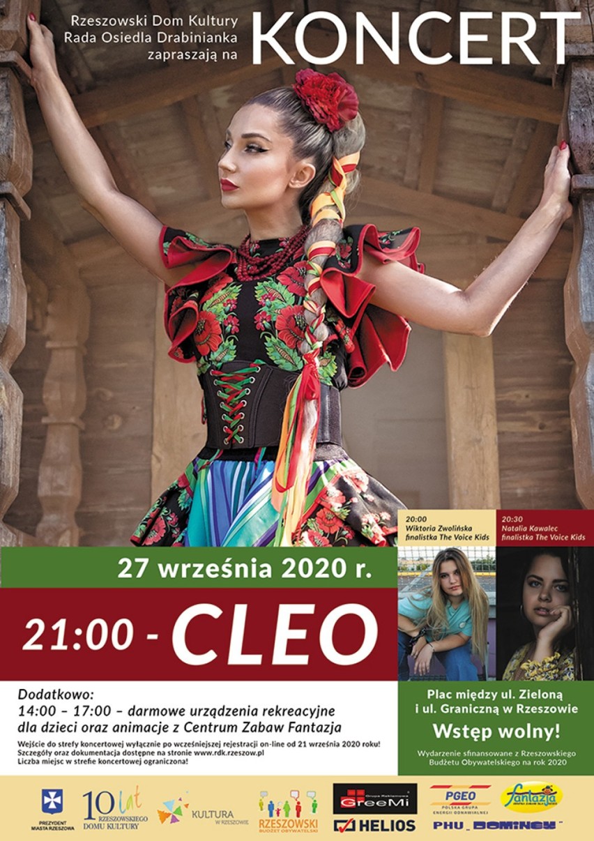 Już w niedzielę w Rzeszowie zaśpiewa Cleo! Darmowy koncert i piknik rodzinny na Osiedlu Drabinianka