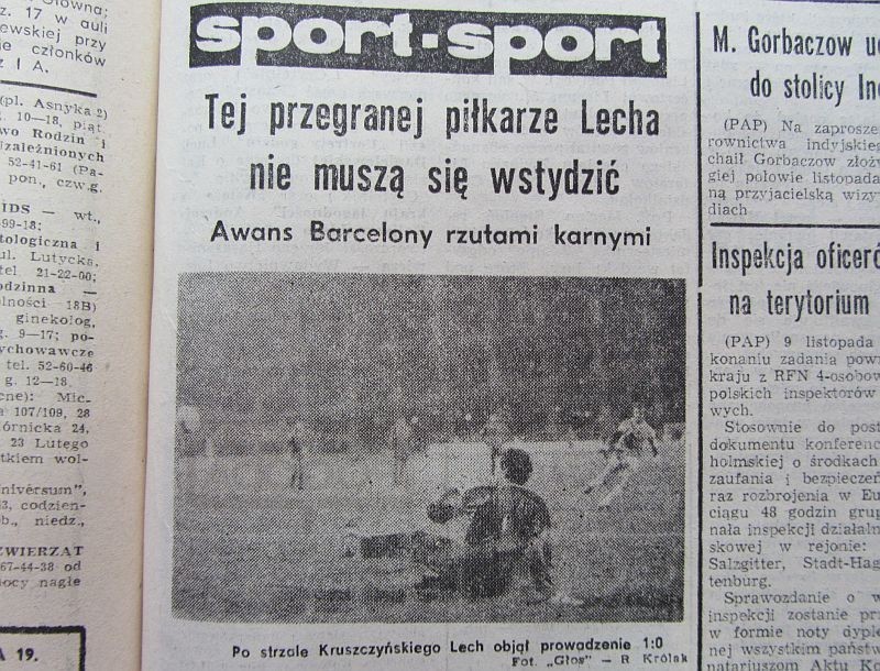 9 listopada 1988 roku na Bułgarskiej odbył się mecz, który...