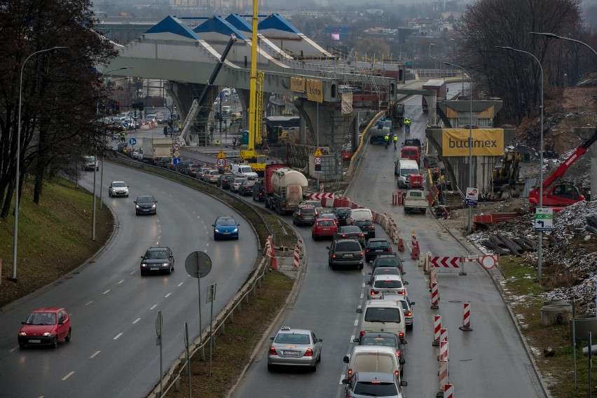 Ogromne korki w południowej części Krakowa