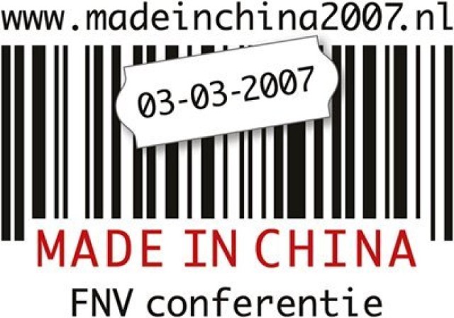 Logo konferencji, organizowanej przez holenderskie związki zawodowe na temat Chin i ich wpływu na gospodarkę Europy.