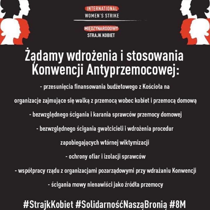 strajk kobiet 8 marca Jelenia Gora