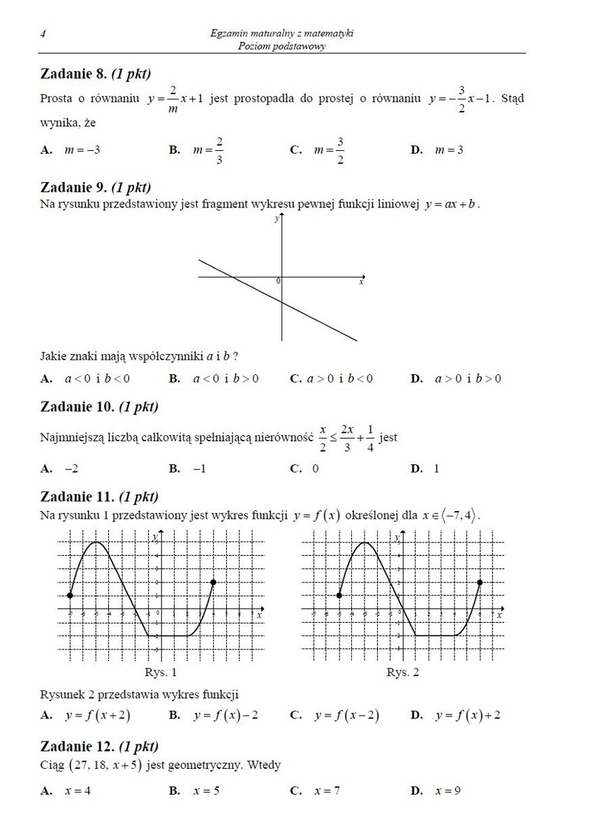 Arkusz CKE - matura z matematyki 2013