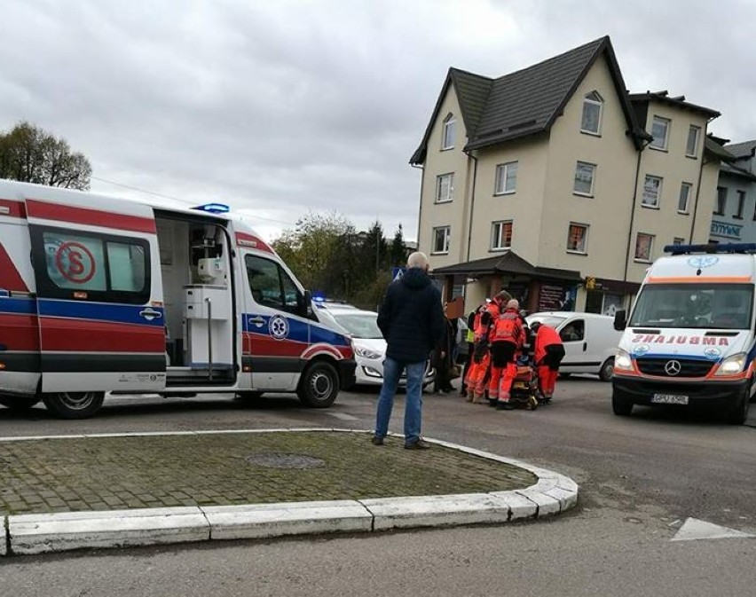 Potrącenie w Pucku, zablokowane rondo Płażyńskiego