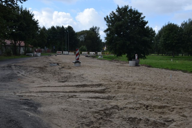 Widok łącznika w rejonie ulicy Polnej w Szczecinku