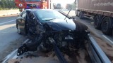 Kolizja na A1 w gminie Dobryszyce. Kierowca hondy pradowopodobnie zasnął za kierownicą [ZDJĘCIA]
