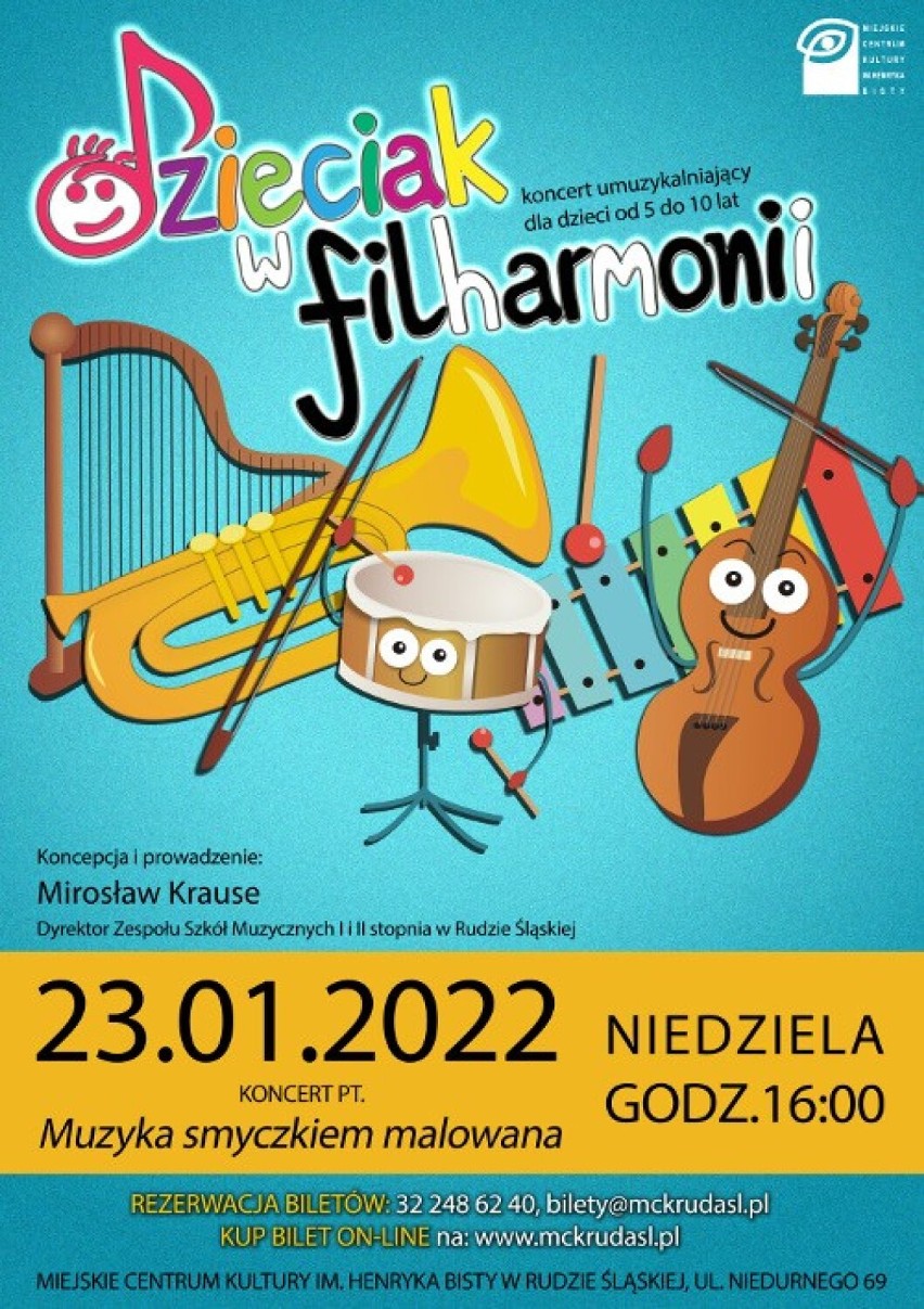 Dzieciak w Filharmonii. Już wkrótce ruszają koncerty dla dzieci w MCK Ruda Śląska