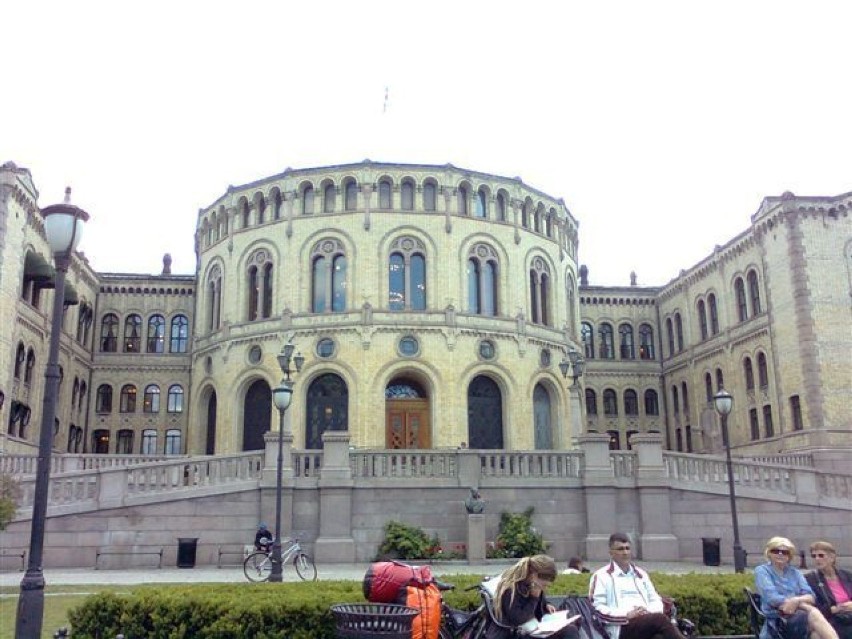 Budynek Parlamentu w Oslo.