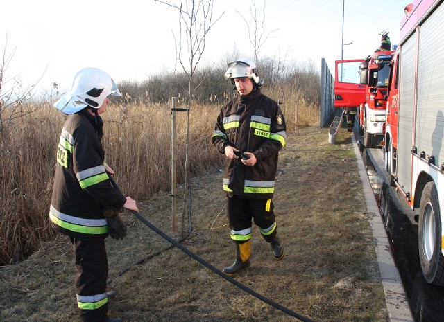 W miniony weekend paliły się trawy przy ul. Broniewskiego w Piotrkowie, ogień szalał na 9 hektarach&#8233;