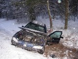 Wypadek w pobliżu miejscowością Ciemnoszyje [zdjęcia]