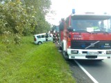 Wypadek na drodze krajowej nr 21. Zderzenie busa z autobusem w Zieliniu [ZDJĘCIA]