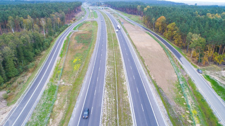 Tak w październiku 2022 r. z lotu ptaka wyglądała droga...