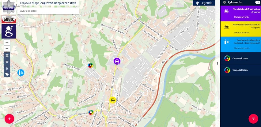 Gorlickie. Mapa Zagrożeń Bezpieczeństwa. Co najczęściej zgłaszają mieszkańcy powiatu? [Przegląd - 6 stycznia 2021]