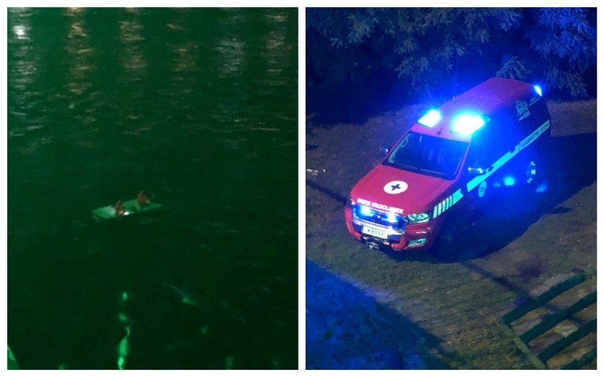 Łódka z wędkarzami wywróciła się pod mostem we Włocławku [zdjęcia]