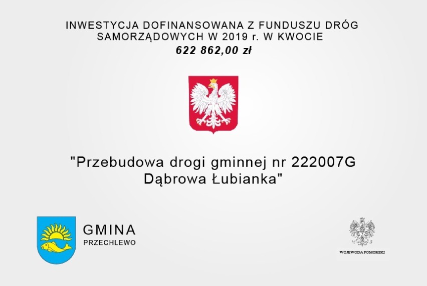 Gmina Przechlewo. Koniec prac na drodze z Łubianki do Dąbrowy