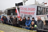 Protest właścicieli kutrów wędkarskich. Zablokowali porty, w tym port w Łebie [WIDEO,ZDJĘCIA]