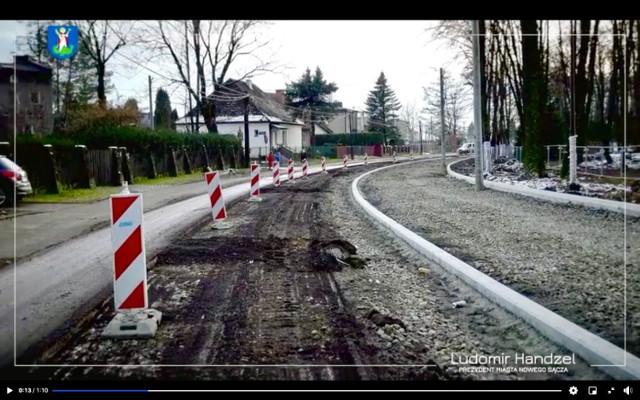 Remont ul. Ogrodowej w Nowym Sączu