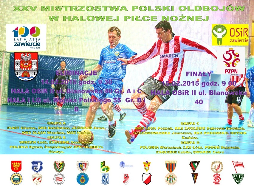 Halowe mistrzostwa Polski oldbojów w Zawierciu 2015