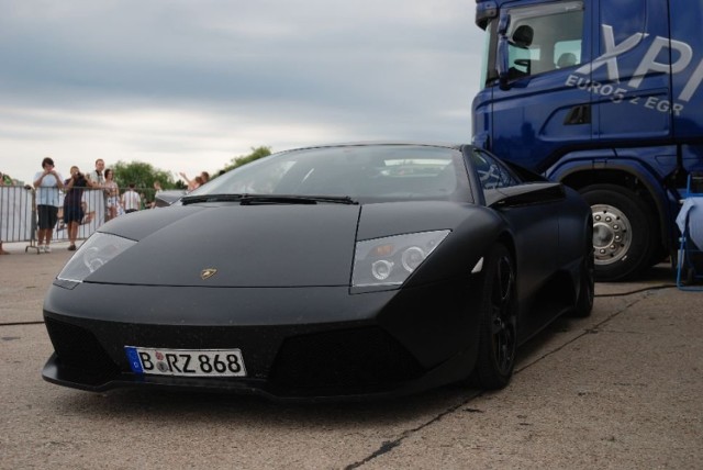 Lamborghini Murcielago czarny mat,  piękna ta bestia. Fot. Marcin Kubiszyn