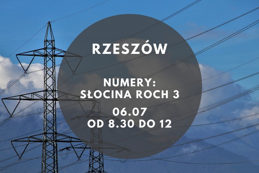 Brak prądu w Rzeszowie i okolicy. Sprawdź, gdzie nie będzie prądu od 06.07 do 10.07. Rzeszów, Jasionka, Boguchwała i inne miejscowości