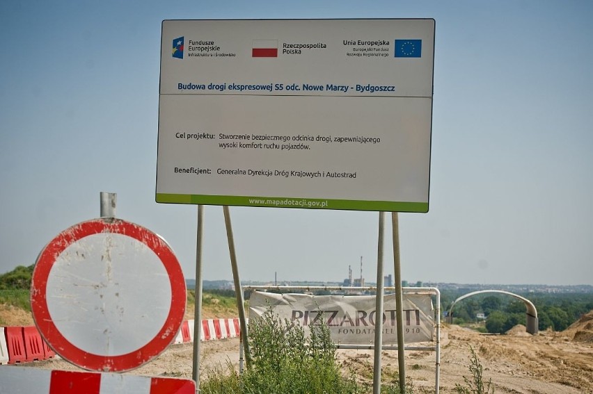 W takim stanie w czerwcu 2019 roku teren budowy S5 Dworzysko...