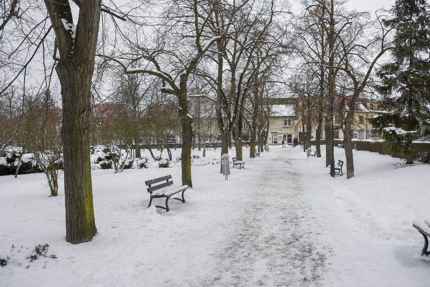 Zimowa sobota w Pińczowie. Pustki na mieście [ZDJĘCIA]