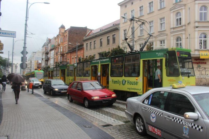 Awaria tramwajowa w centrum Poznania