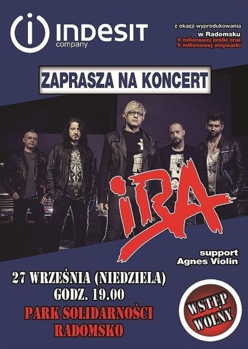 Radomsko: Koncert zespołu IRA już w niedzielę