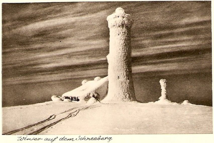 Wieża widokowa i schronisko na Śnieżniku na starych zdjęciach 