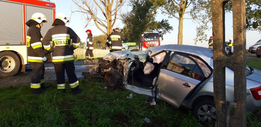 Wypadek w Solnikach Wielkich. Jedna osoba jest poszkodowana