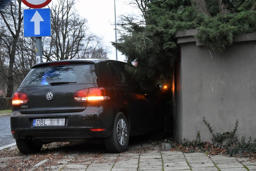 Wypadek na ulicy Grabskiego w Legnicy.