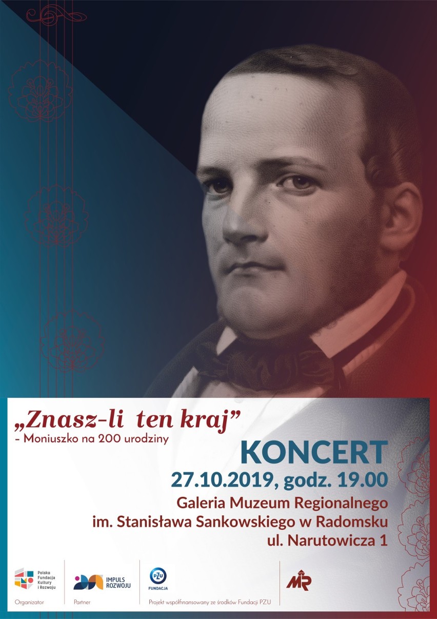 Muzeum Regionalne w Radomsku zaprasza na koncert z okazji 200. rocznicy urodzin Stanisława Moniuszki 