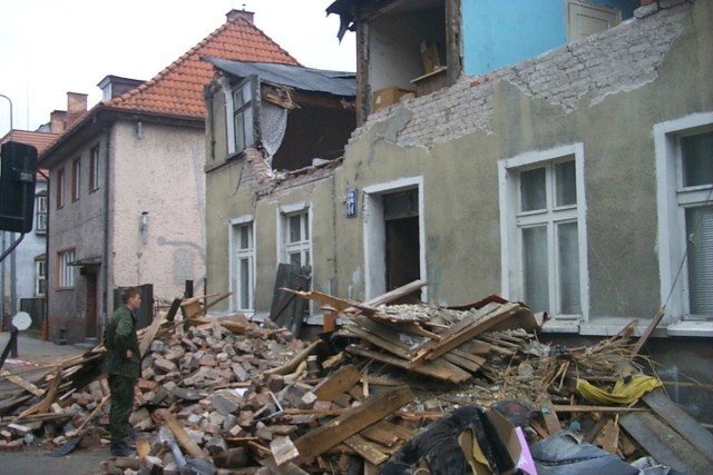 Katastrofa budowlana na ulicy Zielonej w Szczecinku