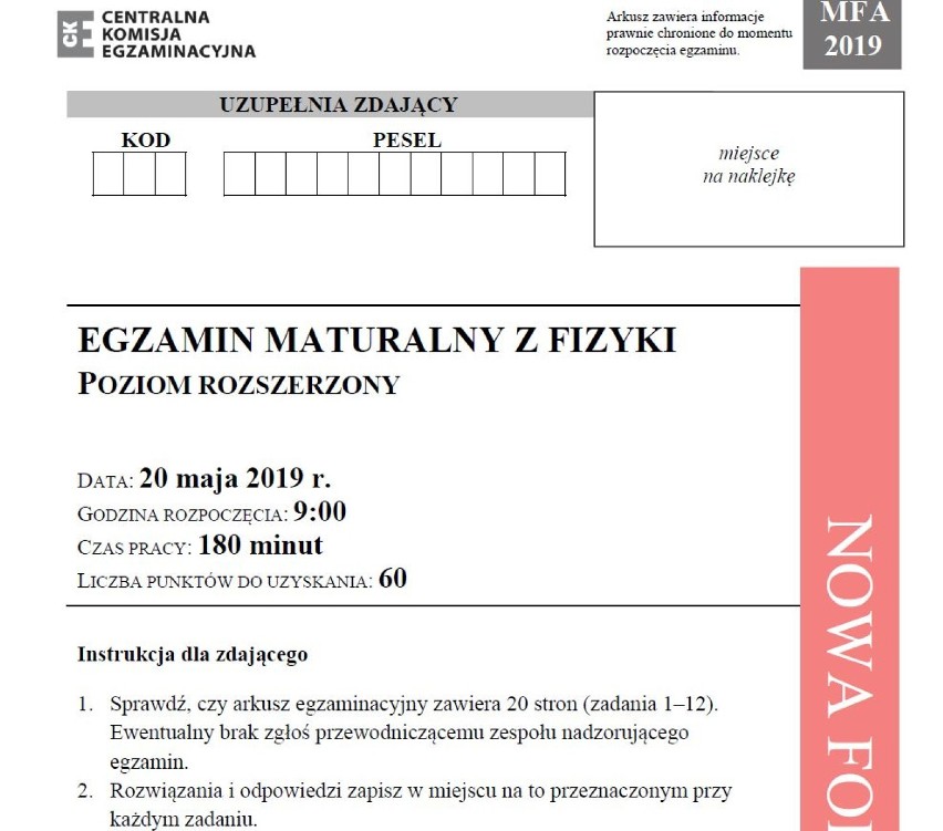 Matura 2019. W poniedziałek maturzystów czeka egzamin...