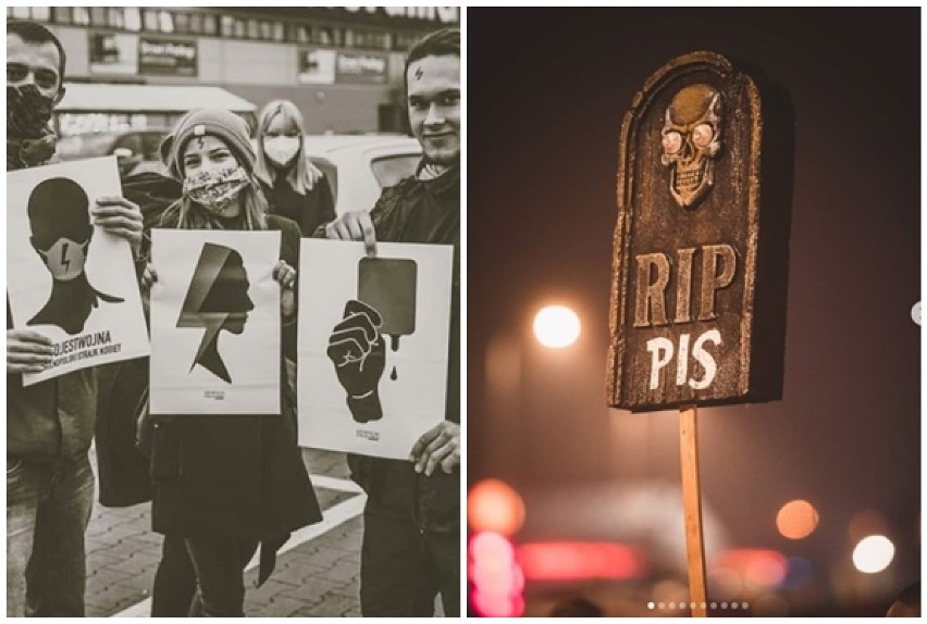 Jelenia Góra. Protesty kobiet na zdjęciach Instagramowiczów